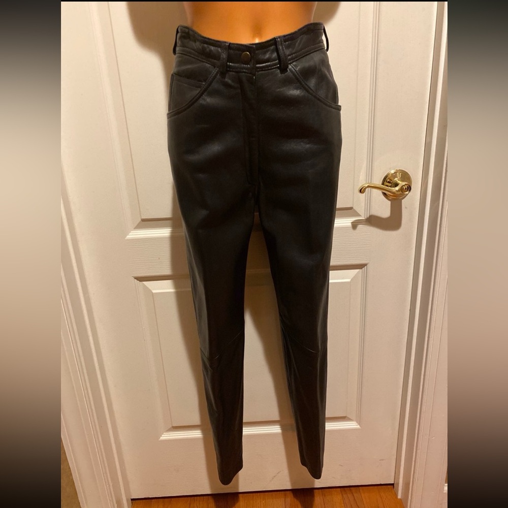 Vintage 1990’s ARROW PARIS NY Leather Pants Sz 4 EUC $300